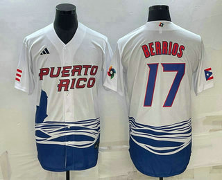 Men's Puerto Rico Baseball #17 Jose Berrios 2023 White World Baseball Classic Stitched Jerseys,We sell and wholesale Men's Puerto Rico Baseball #17 Jose Berrios 2023 White World Baseball Classic Stitched Jerseys on line form chian!